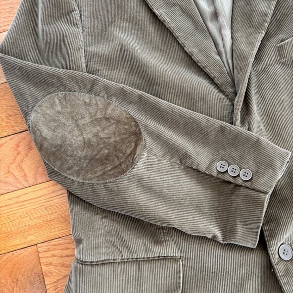 Monsieur Adolfo Corduroy Blazer Sport Coat Mens 42R Brown Elbow Patches VTG - Picture 6 of 7